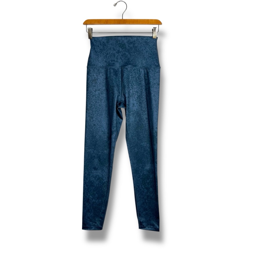 BEYOND YOGA Lux High Waisted Midi Legging Womens small Blue Printed Speckle